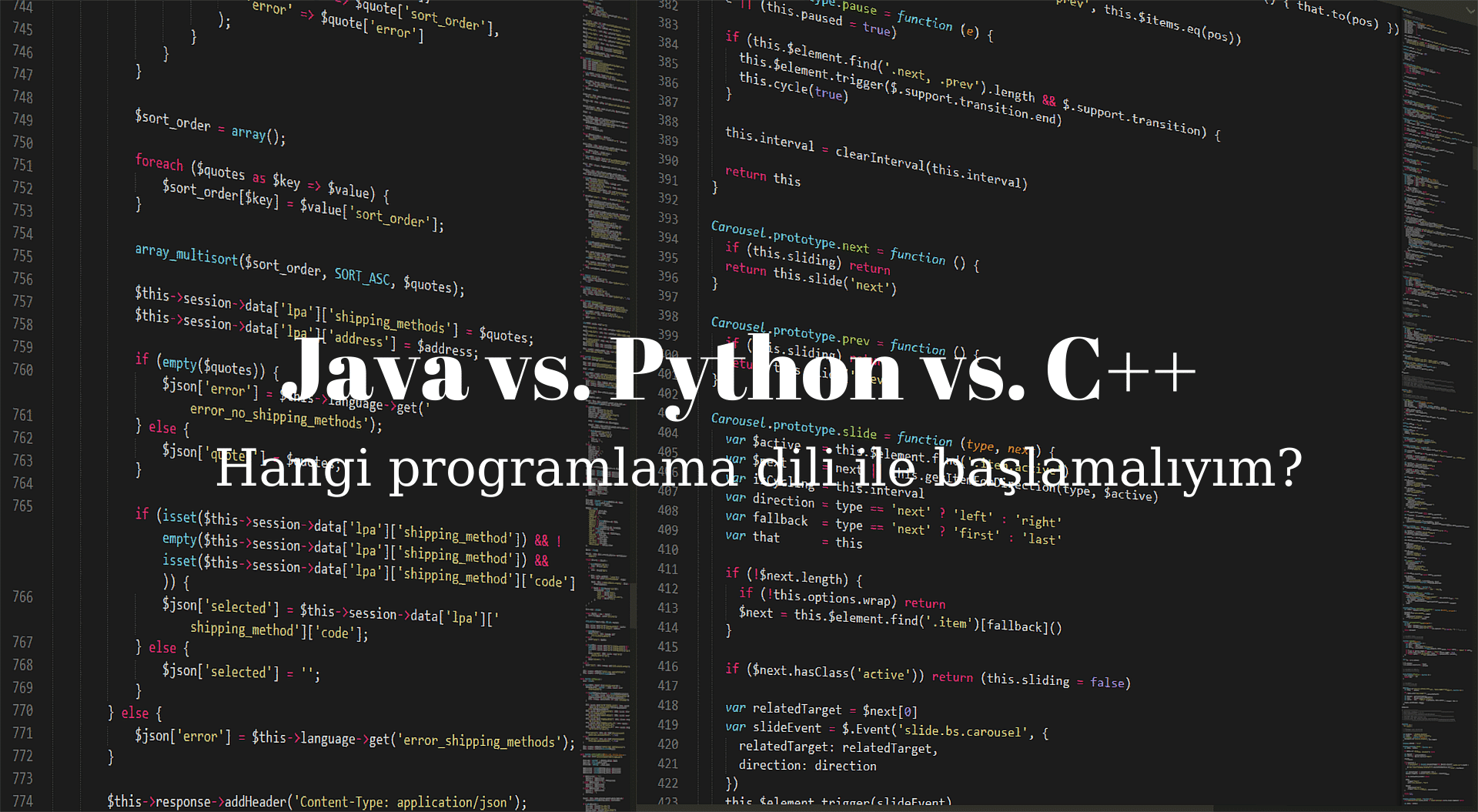 Java vs. Python vs. C++ Programlama Dili